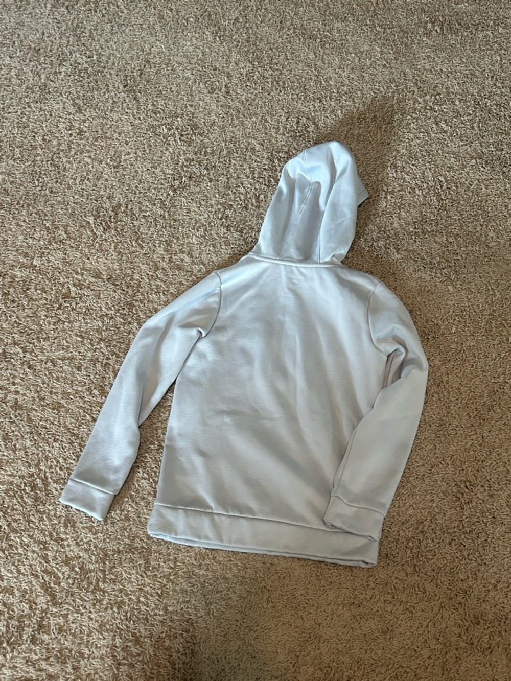 Under Armour Light Blue Kids Hooded Sweatshirt with Grey Logo - Picture 3 of 3